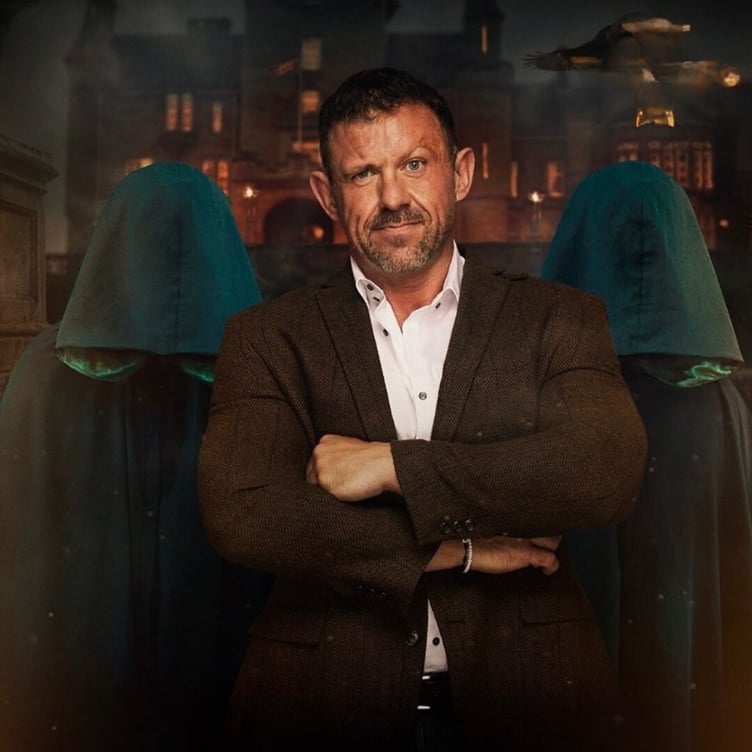 BBC The Traitors star Andrew Jenkins will be walking through Knighton, Gladestry and Talgarth as part of his 1,200km walk across the UK.