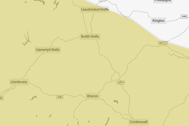 Yellow weather warning