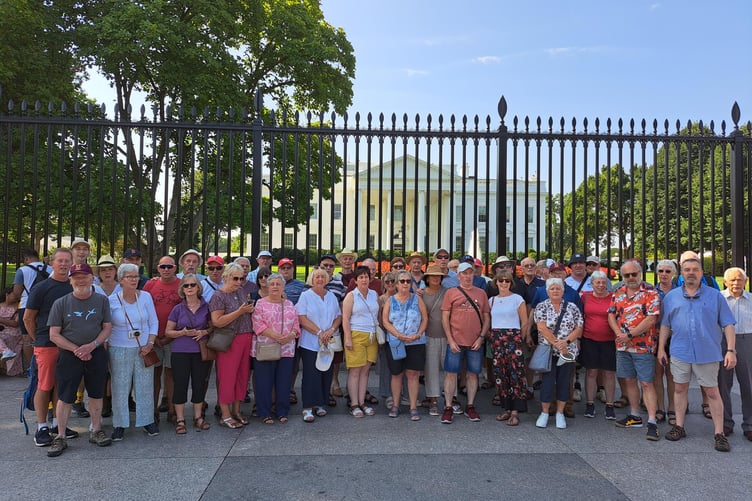 Brecon Choir outside the White House