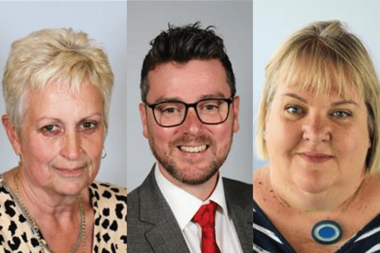 Councillors Joy Jones, Matthew Dorrance and Ange Williams - the three current Member Champions