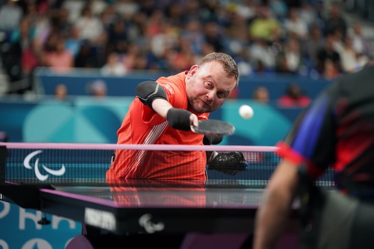 Free for editorial use image, please credit: imagecomms
ParalympicsGB Table Tennis athlete, Robert Davies aged 40, from Brecon, Wales, wins silver in the Singles MS1 - Men event, at the Paris 2024 Paralympic Games.
ParalympicsGB is the name for the Great Britain and Northern Ireland Paralympic Team that competes at the summer and winter Paralympic Games. The Team is selected and managed by the British Paralympic Association, in conjunction with the national governing bodies