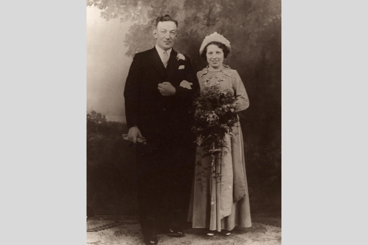 Gwynne and Doreen on their wedding day