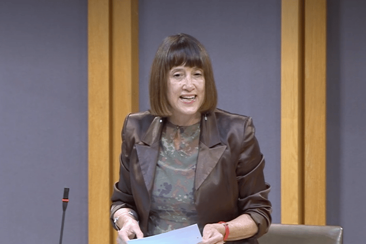 Jane Dodds MS speaking in the Senedd yesterday