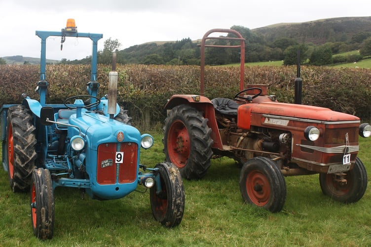 Mike Chandler of Llanyre's, Fordson Dexta and Ben Davies of Cregina's Zetor 3511