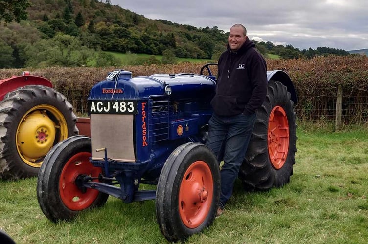 Rob Gore with his award-winning 1937 Fordson