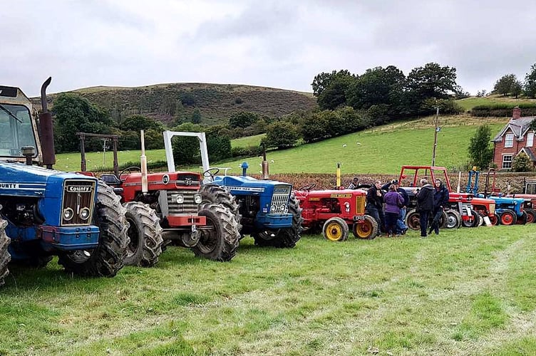 Some of the tractors on display
