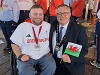 Brecon's Rob receives warm welcome at Paralympic homecoming