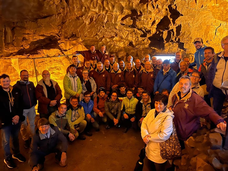 The choirs at Dan yr Ogof caves