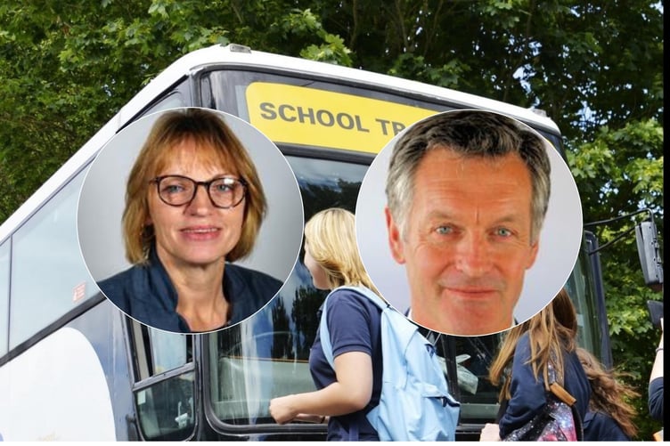 Cllr Angela Davies and Cllr Aled Davies of Powys County Council