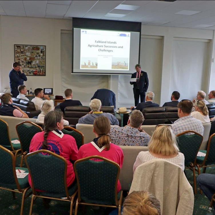 The Falkland Islands Government presentation at the International Pavilion during the 2024 Royal Welsh Show.