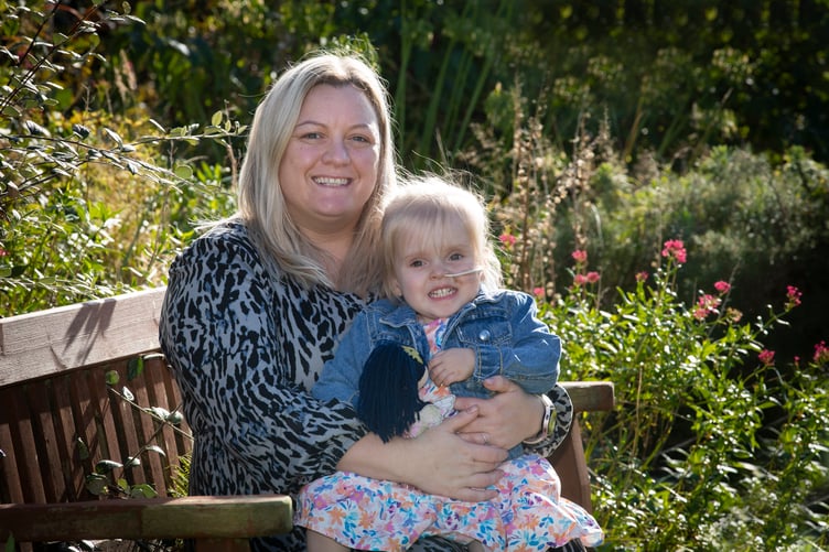 PIWS appeal for disability ambassadors; Pictured is Manon Wyn Jones and her little girl, Nansi. Picture Mandy Jones