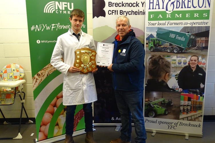 Ifan of Trecastle YFC - Best Stock Judger 18 years or under