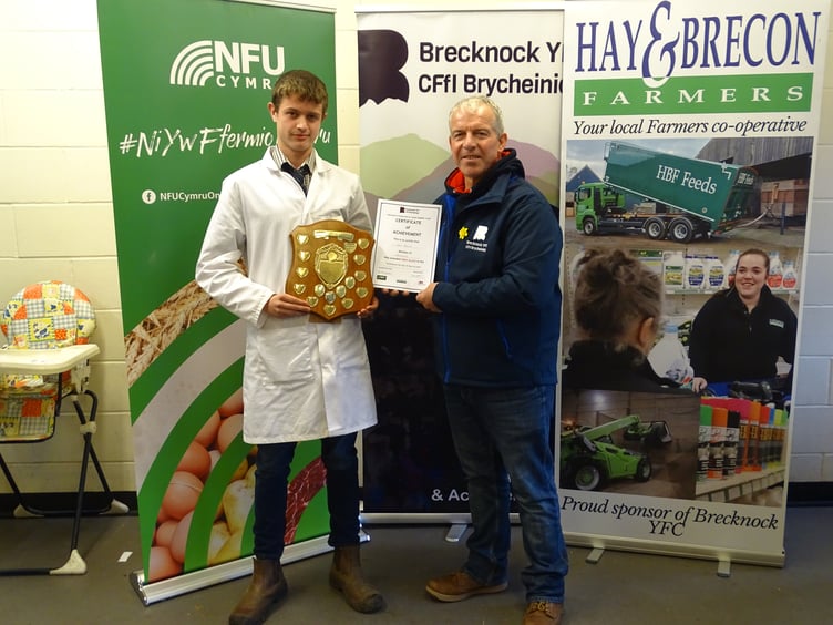 Ifan of Trecastle YFC - Best Stock Judger 18 years or under