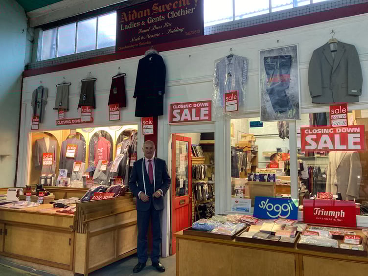 Aidan Sweeney’s menswear shop will close in mid-November