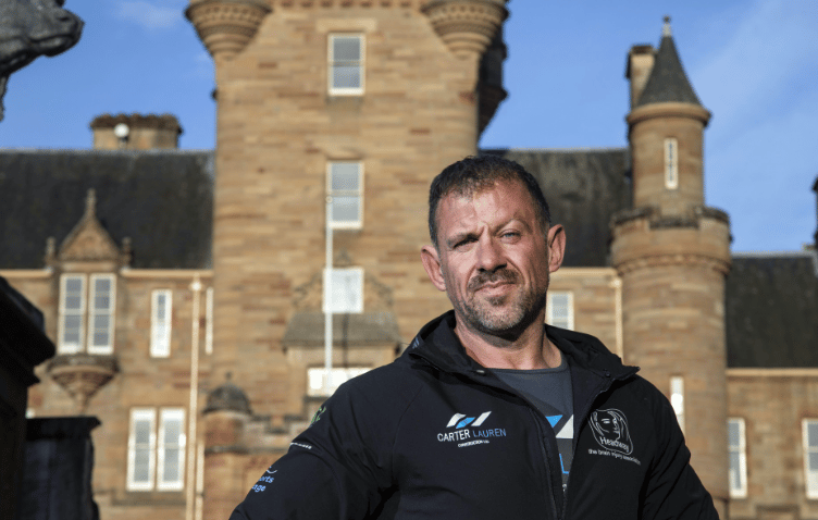 Star of The Traitors, Andrew Jenkins, is close to completing his charity trek as he walks through Powys this week. 