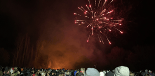 Watch: Brecon firework display lights up the sky at Dering Lines