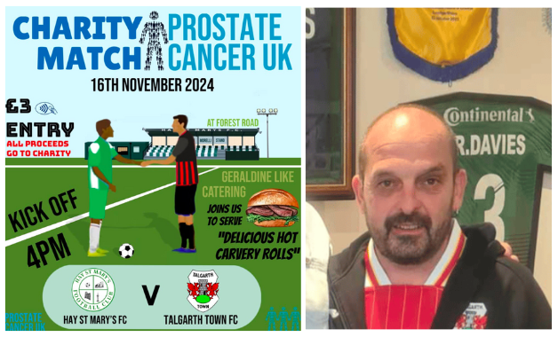Hay St Mary's FC v Talgarth Town FC Charity match for Tiny Harding