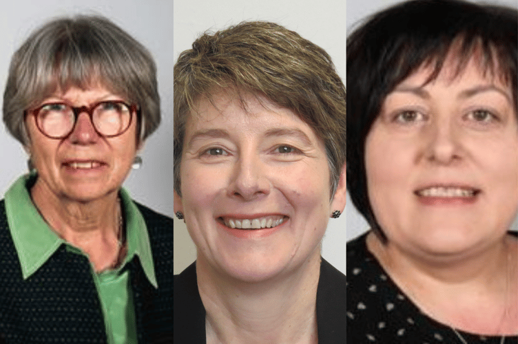 Cllr Jackie Charlton, Ombudsman Michelle Morris, Cllr Beverley Baynham