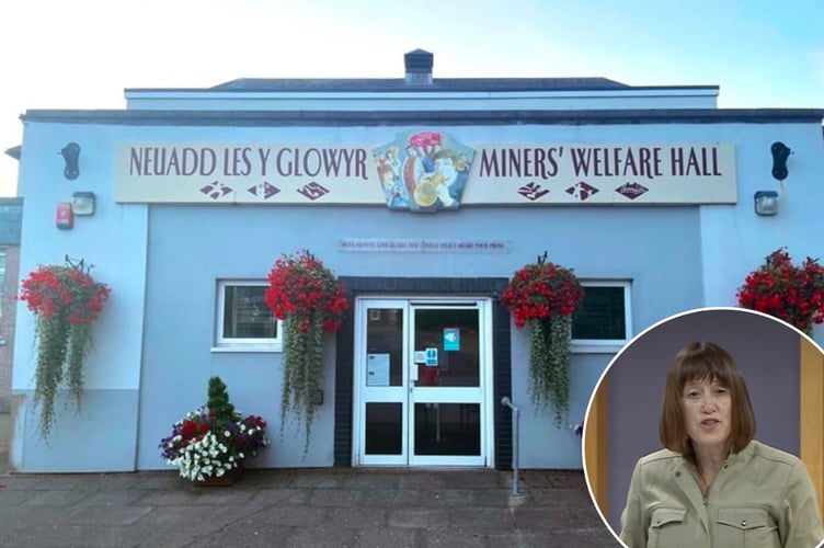 Ystradgynlais Miners' Welfare Hal and Jane Dodds