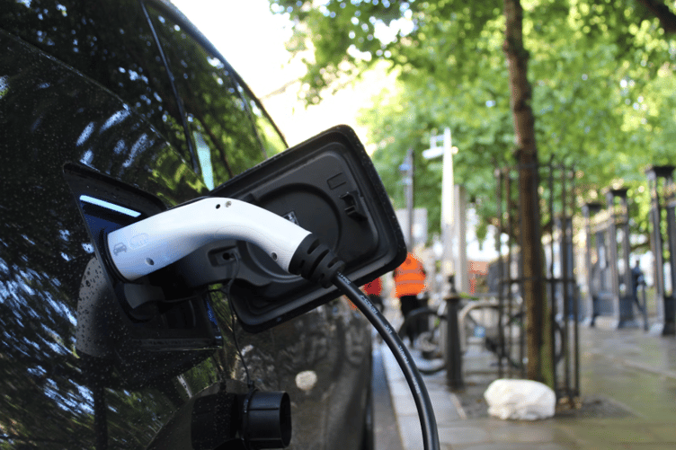 Electric vehicle stock image