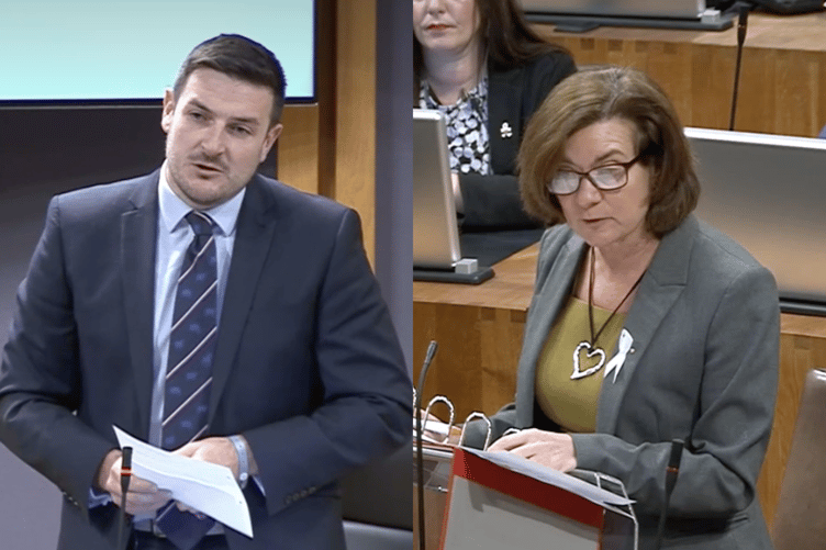 James Evans MS and First Minister Eluned Morgan