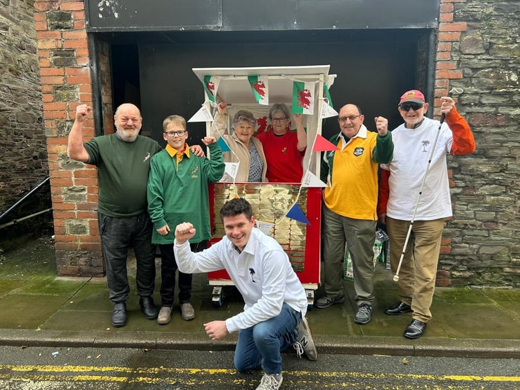 The winners pictured with Lorna Keylock last week