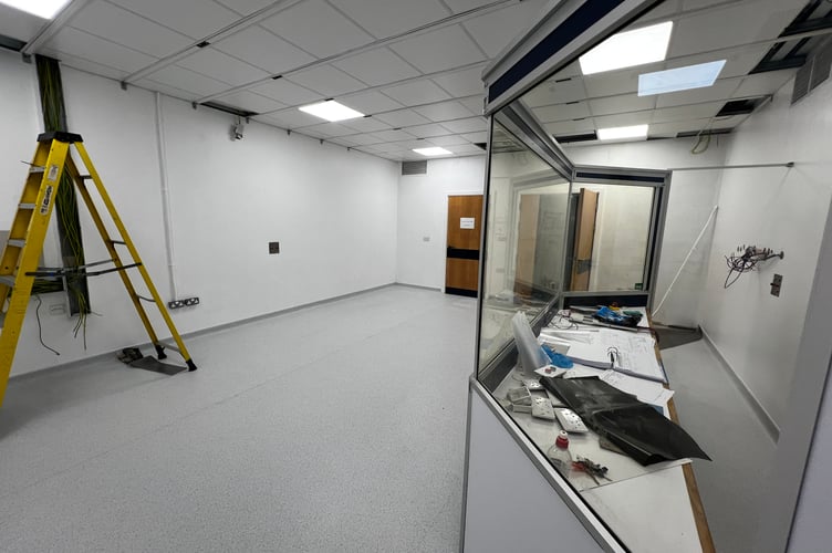 The X-ray room at the Victoria Memorial Hospital in Welshpool has been cleared ready for the new units