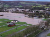 Houses pumped and people rescued as Storm Darragh floods Builth Wells
