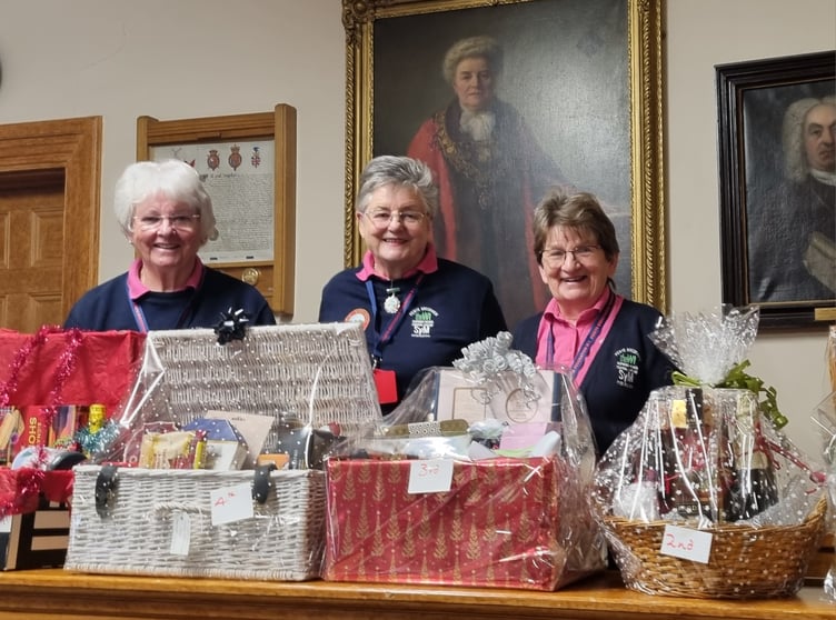 Festive Christmas hampers at the Powys Brecknock Federation WI raffle