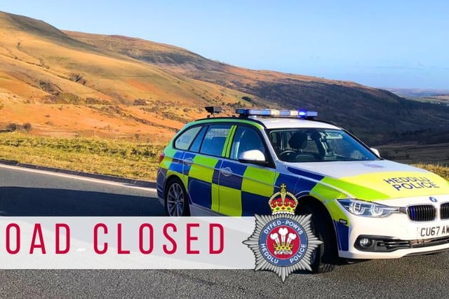 A40 from Llandovery closed until later tonight due to road works