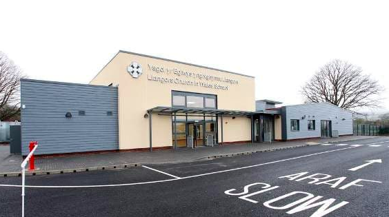 Llangors Church in Wales Primary School, which has been placed in special measures following an Estyn inspection.