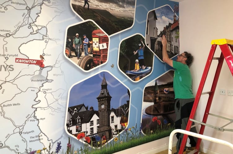 The vibrant murals are designed to create a welcoming and calming atmosphere for patients, visitors, and staff at Powys Teaching Health Board premises