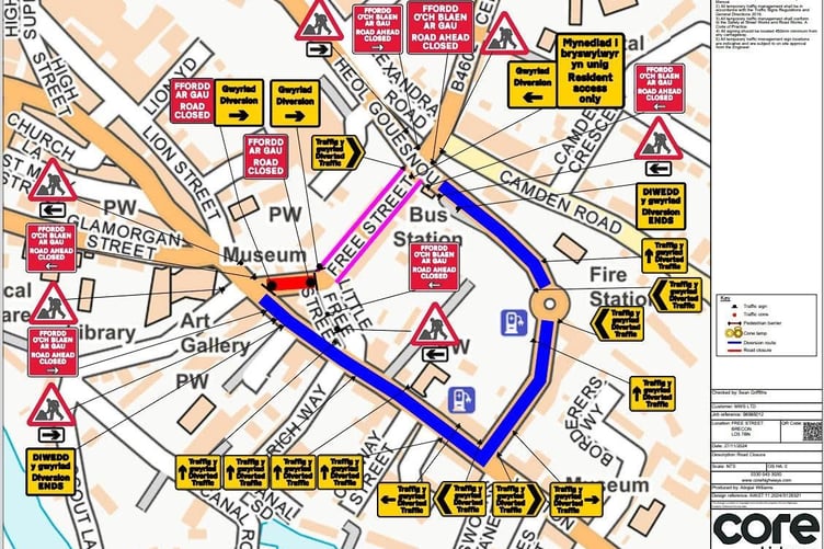 Free Street will be closed for eight hours this coming Monday