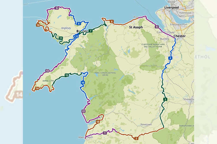 Dave's route was the equivalent of running 21 marathons across 18 days