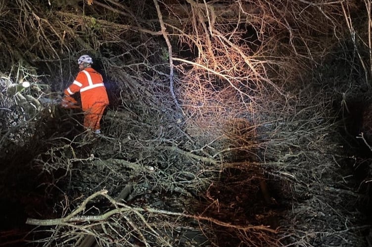 Storm damage on the Heart of Wales line back in December