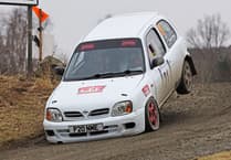 Spectacular action at Showground Stages rally