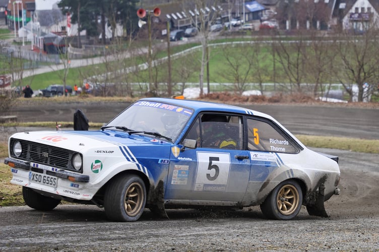 Overall event winner, Jack Thorne and co-driver Andrew Richards, in the wonderful Escort RS