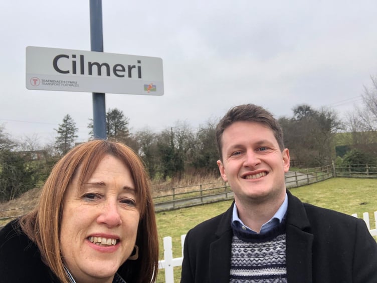 Jane Dodds and David Chadwick at Cilmeri