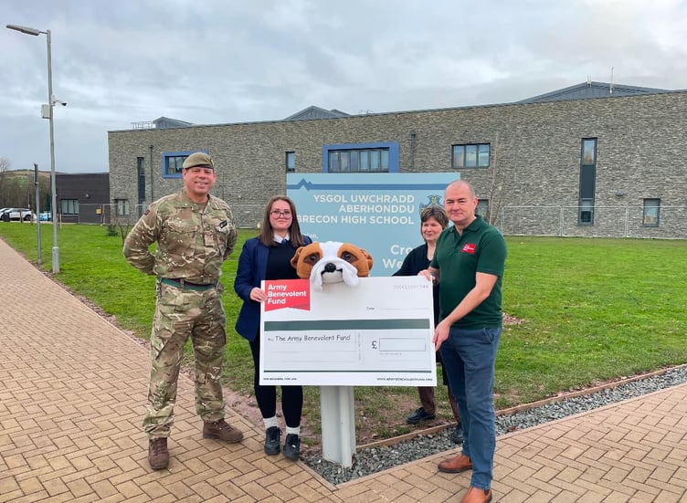The Army Benevolent Fund have thanked students at Brecon high school for raising funds.