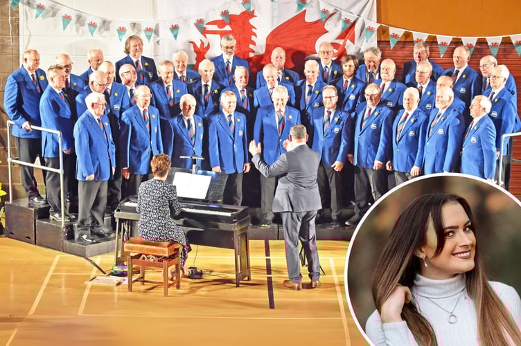 Builth Male Voice Choir are preparing for their St David’s Day concert, with soloist Sara Davies (inset) set to feature