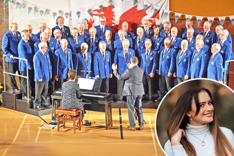 Builth Male Voice Choir are preparing for their St David’s Day concert, with soloist Sara Davies (inset) set to feature