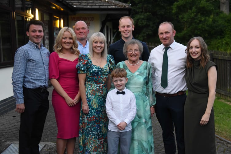 Dorothy Davies with her family