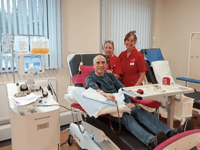 Rhayader man donates blood for 500th time