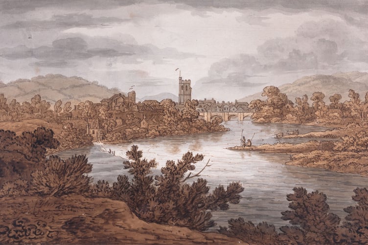 Sir Richard Colt Hoare, A north-west view of Brecknock, 1793
