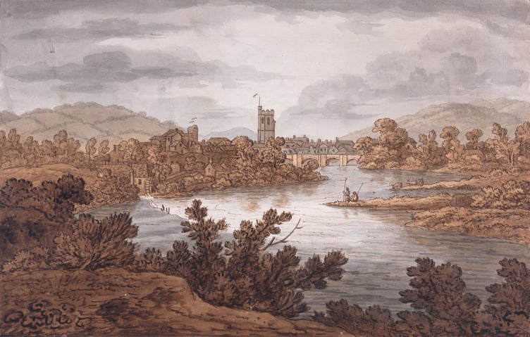 Sir Richard Colt Hoare, A north-west view of Brecknock, 1793