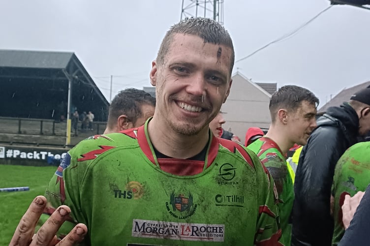 Hooker Taylor Davies, whose brilliant offload set up Llien Morgan’s outstanding try for Llandovery