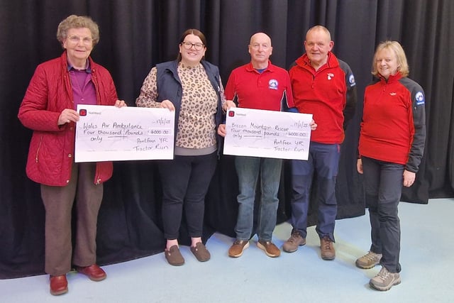 Pontfaen YFC donates £8,000 to rescue charities