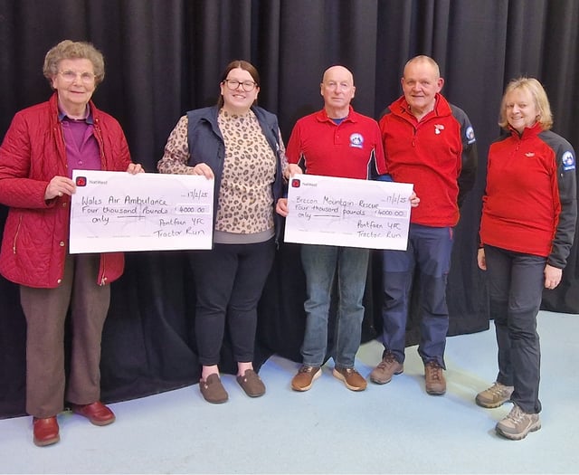 Pontfaen YFC donates £8,000 to rescue charities
