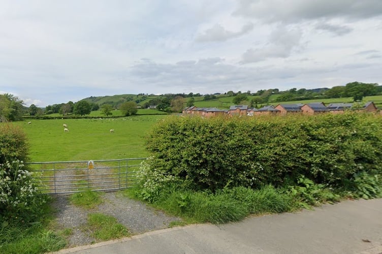 The site in Trefeglwys which is earmarked for a solar farm. 