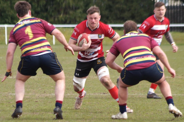 Alwyn Lee was prominent throughout the game in both attack and defence